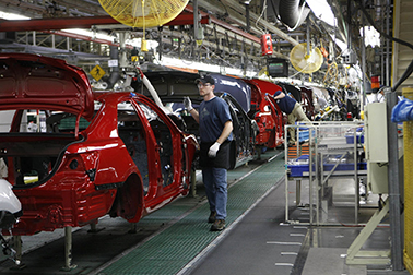 Six of the 19 automotive assembly plants in the Southern Auto Corridor are Japanese-owned. Pictured is the Toyota plant in Georgetown, Ky.