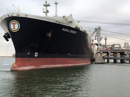 A Liberian-flagged tanker named the Maria Energy left Cheniere Energy’s recently completed Port of Corpus Christi facility with the first shipment of liquefied natural gas. The shipment marked the first LNG export from Texas.