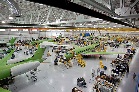 Gulfstream Aerospace’s G650 ultra-long-range business jets are manufactured in a plant at its headquarters in Savannah, Ga.