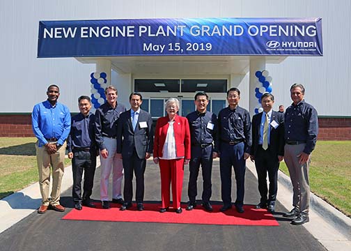 Alabama Governor Kay Ivey joined Hyundai Motor Manufacturing Alabama in a celebration of the grand opening of HMMA’s cylinder head machining plant.