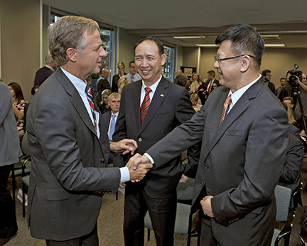 In 2015, Tennessee Gov. Bill Haslam and Sinomax Group officials announced the company would locate new manufacturing operations in La Vergne, Tenn. Sinomax, a Chinese foam products manufacturer, invested $28 million and hired 350 workers in a new plant there. Chinese investment in the U.S. dropped from $46 billion in 2016 (all-time high) to $29 billion last year. Because of trade tensions, Chinese investment in the South has slowed to a trickle in 2018.