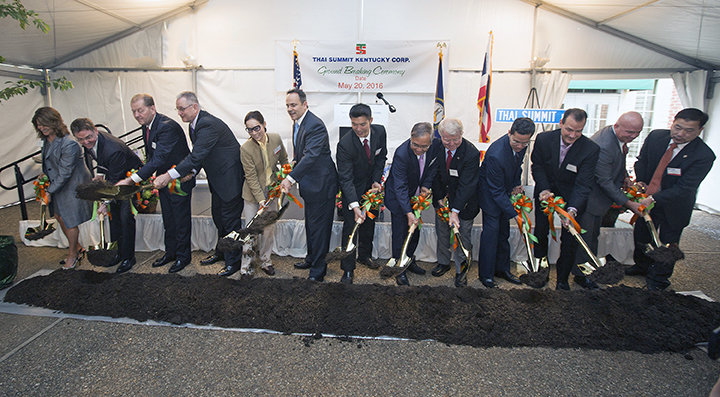 Thai Summit America Corp., a supplier of stamped parts for the auto industry, celebrated the ground-breaking of its third facility in North America, which will be located in Bardstown, Ky. The company selected Gray Construction to design/build the facility.