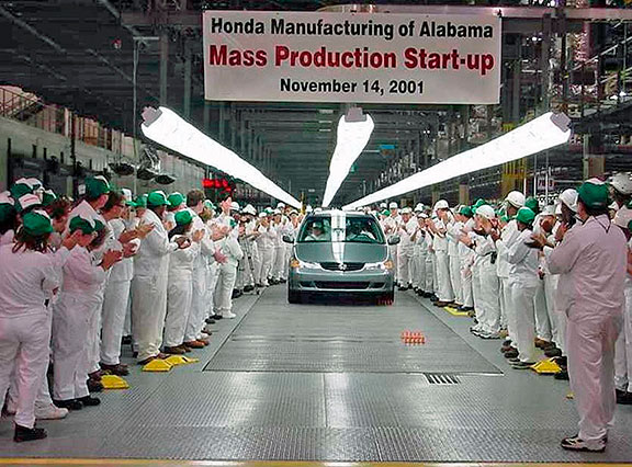 In November, Honda marked 20 years of production at its assembly plant in Lincoln, Ala.
