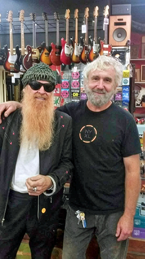 Billy Gibbons of ZZ Top visits Don Murdoch, the owner of Highland Music in Birmingham for over 40 years, to look at Murdoch’s selection of famous guitars. Murdoch says that in this economy, “No one is buying the cheap stuff. It’s all rich people buying expensive guitars.”