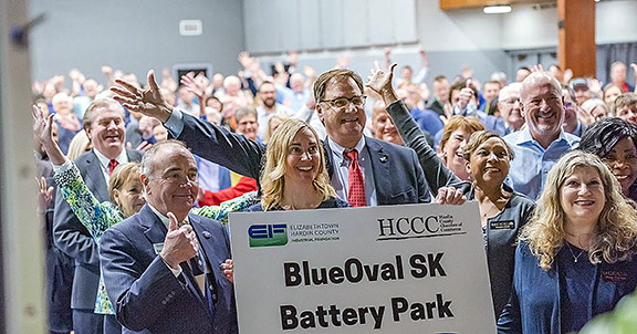 Blue Oval SK will open a 51,000-square-foot executive office in Elizabethtown, which is near Glendale, Ky., where Ford and SK On are building two massive battery plants at BlueOval SK Battery Park.