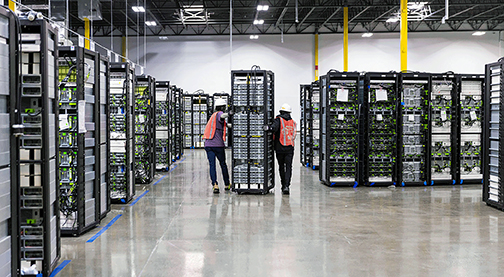 A data center used to be one or two large buildings holding 2,000 times more servers than employees. 