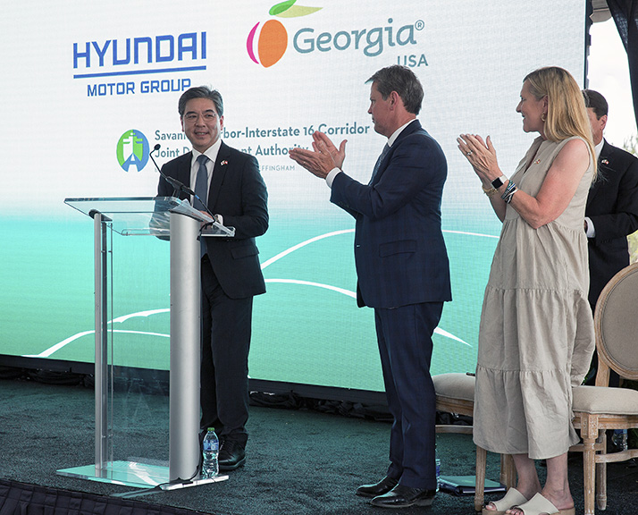Hyundai Motor CEO Jaehoon Chang said he was proud to add Georgians as “family” with the announcement of a $5.5 billion, 8,000-employee electric-vehicle plant near Savannah. 