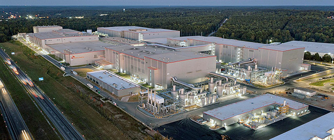SK’s EV battery plant in Jackson County, Ga., supplies batteries for a variety of automakers in the Southern Auto Corridor. It was one of the first battery plants completed in the South. 