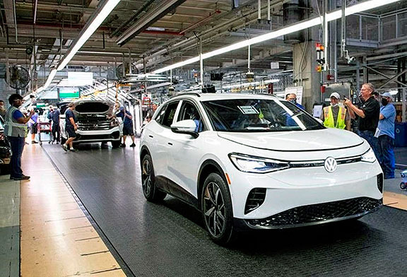 Audi shares the same all-electric architecture as the Volkswagen ID.4 model (shown here) that VW builds in Chattanooga. 