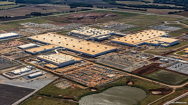 Global foreign investment fell a remarkable 42 percent in calendar year 2020. . .from $1.5 trillion in 2019 to an estimated $859 billion last year, according to the UNCTAD. Pictured is the nearly completed Mazda Toyota factory in Huntsville, Ala., a multi-billion dollar facility. 