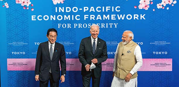 In the spring quarter, the U.S. launched the Indo-Pacific Economic Framework for Prosperity (IPEF), which includes Japan’s Prime Minister Fumio Kishida, US President Joe Biden and India’s Prime Minister Narendra Modi.